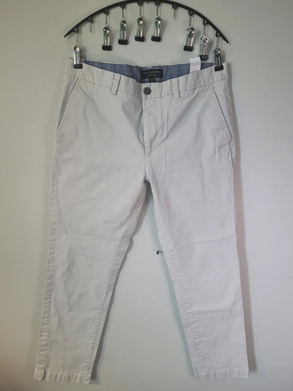 Banana Republic Men's Slim Chino Pants - Light Gray